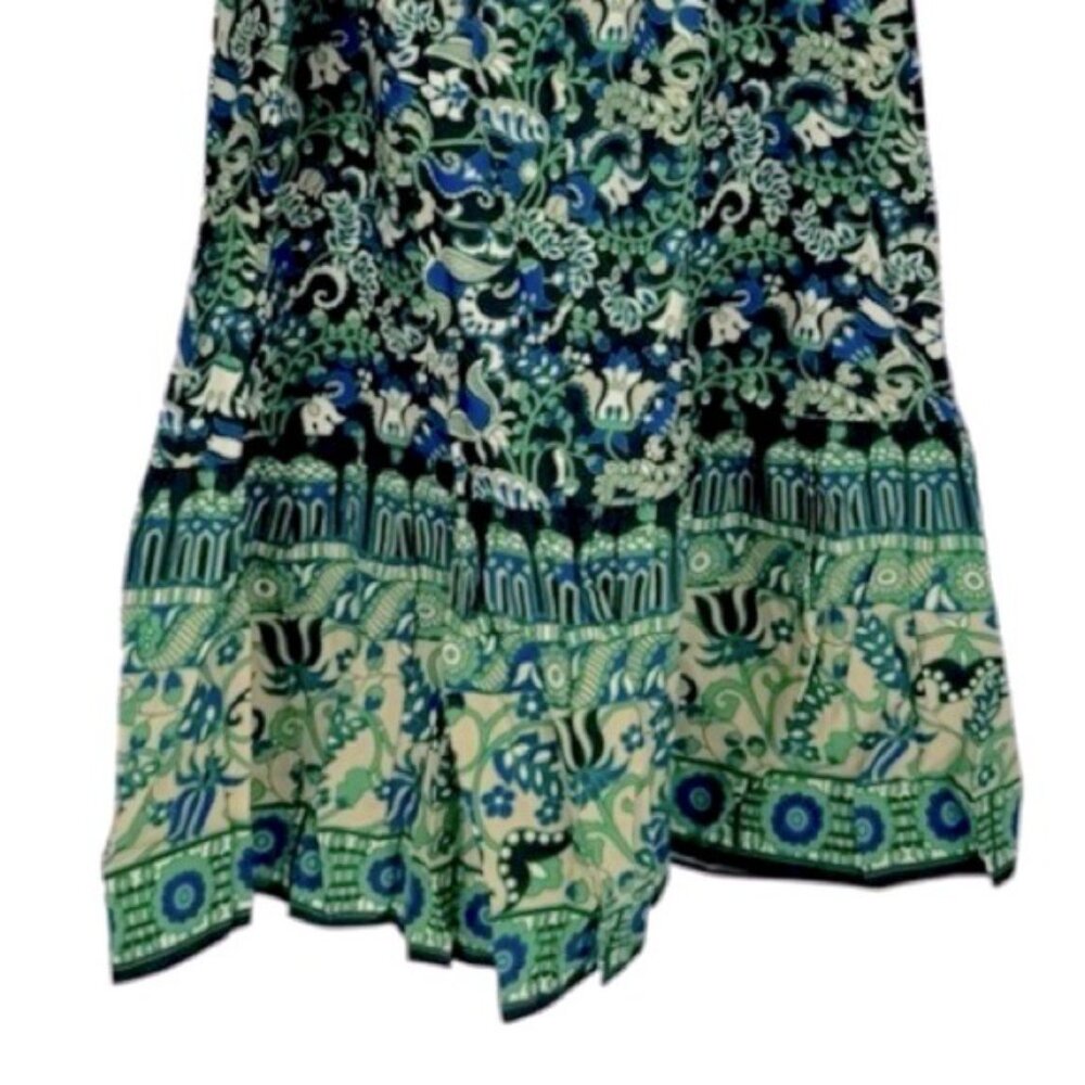 Tuckernuck | NEW Batik Floral Hampton Pull On Cotton Maxi Skirt Size M - Picture 9 of 11
